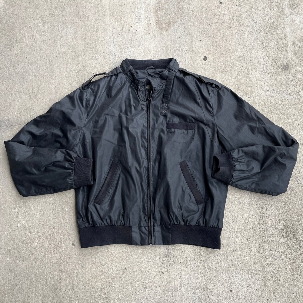 VTG 1970s Members Only Cafe Racer Bomber Jacket Size 44‎ XL